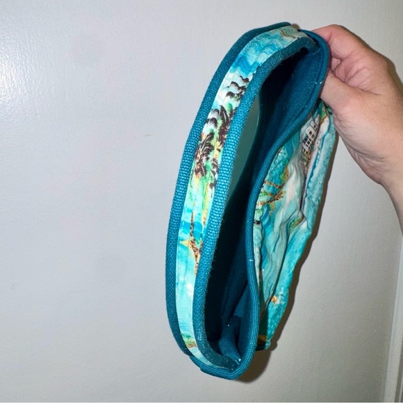 Vintage 90s Y2K Tropical Hawaiian Print Canvas Handbag - Picture 5 of 7